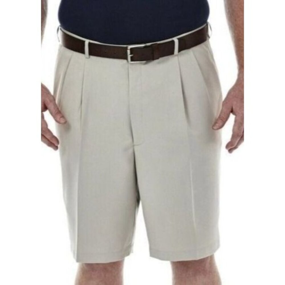 Haggar Big & Tall Size 42 Pro Shorts Expandable Waist Golf Work Sporty Vacation